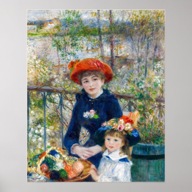Pierre-Auguste Renoir - Two sisters on the Terrace Poster (Front)