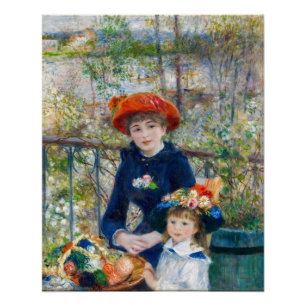 Pierre-Auguste Renoir - Two sisters on the Terrace Poster