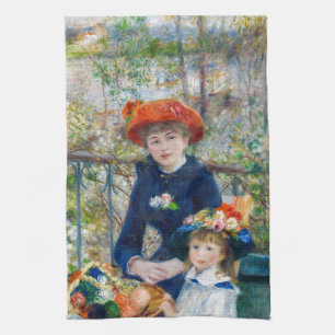Pierre-Auguste Renoir - Two sisters on the Terrace Tea Towel