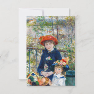 Pierre-Auguste Renoir - Two sisters on the Terrace Thank You Card