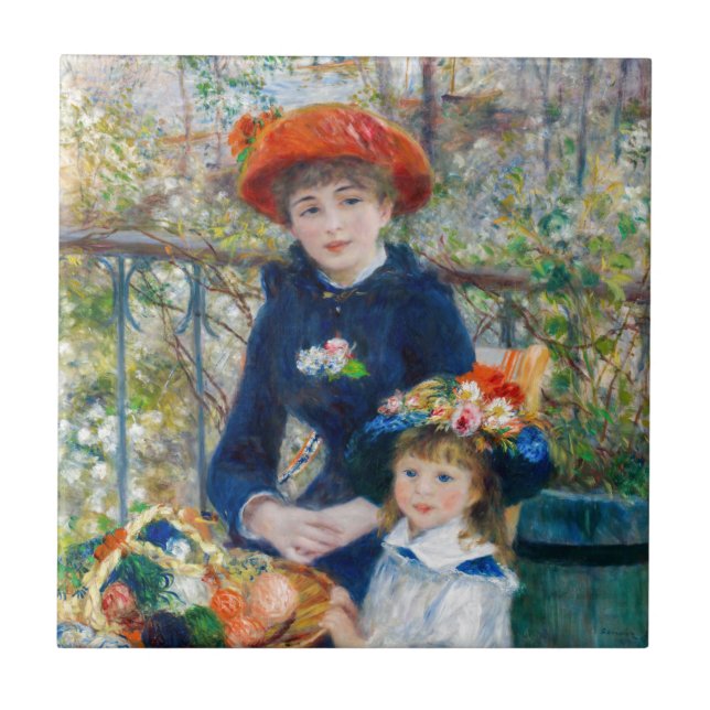 Pierre-Auguste Renoir - Two sisters on the Terrace Tile (Front)