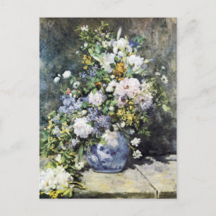Pierre-Auguste Renoir Vase of flowers Postcard