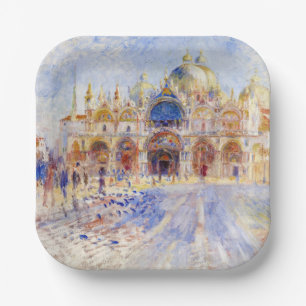 Pierre-Auguste Renoir - Venice, Piazza San Marco Paper Plate