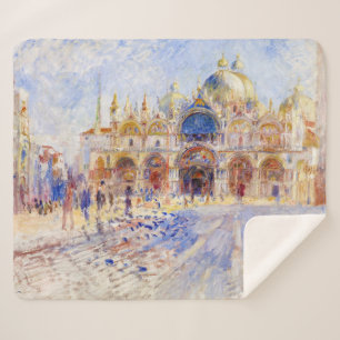 Pierre-Auguste Renoir - Venice, Piazza San Marco Sherpa Blanket