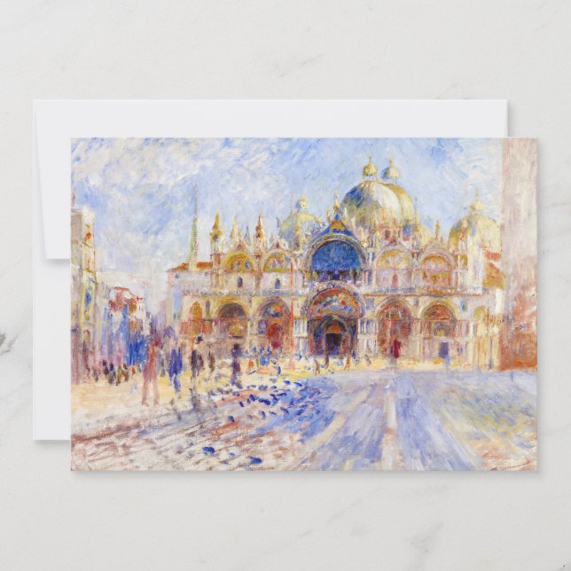 Pierre-Auguste Renoir - Venice, Piazza San Marco Thank You Card (Front)