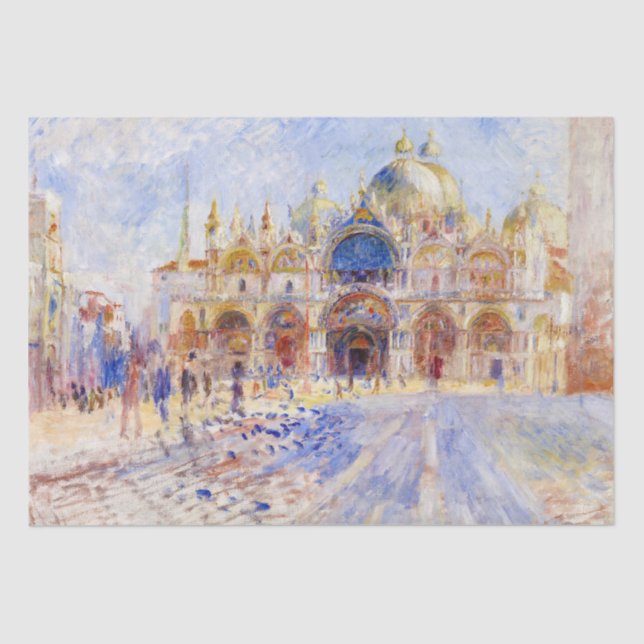 Pierre-Auguste Renoir - Venice, Piazza San Marco Tissue Paper (Front)