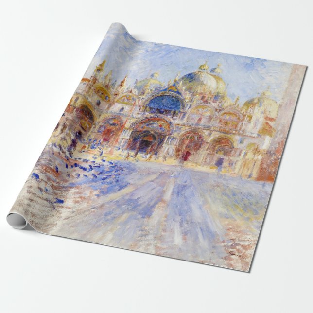 Pierre-Auguste Renoir - Venice, Piazza San Marco Wrapping Paper (Unrolled)