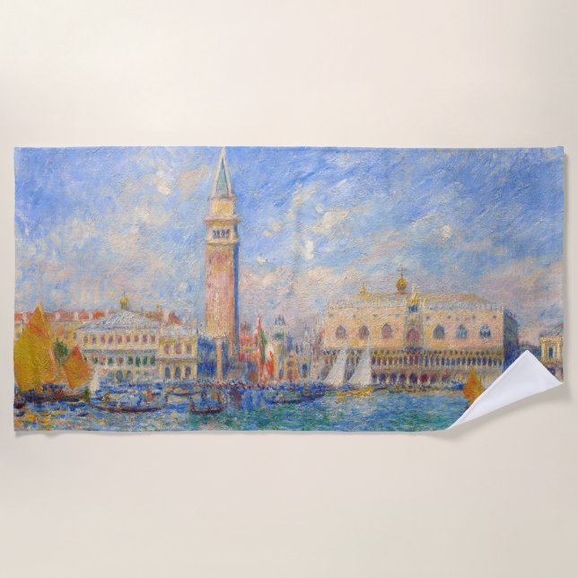 Pierre-Auguste Renoir - Venice, the Doge's Palace Beach Towel (Front)