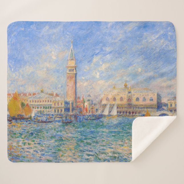 Pierre-Auguste Renoir - Venice, the Doge's Palace Sherpa Blanket (Front (Horizontal))