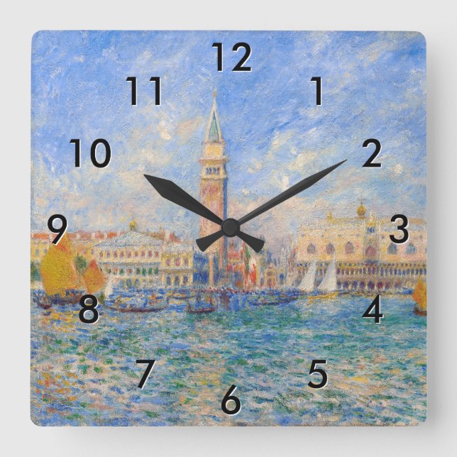 Pierre-Auguste Renoir - Venice, the Doge's Palace Square Wall Clock (Front)