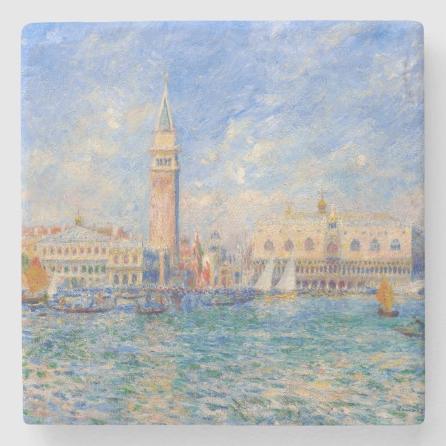 Pierre-Auguste Renoir - Venice, the Doge's Palace Stone Coaster (Front)