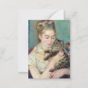 Pierre-Auguste Renoir - Woman with a Cat Card