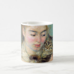 Pierre-Auguste Renoir - Woman with a Cat Coffee Mug