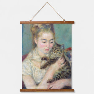 Pierre-Auguste Renoir - Woman with a Cat Hanging Tapestry