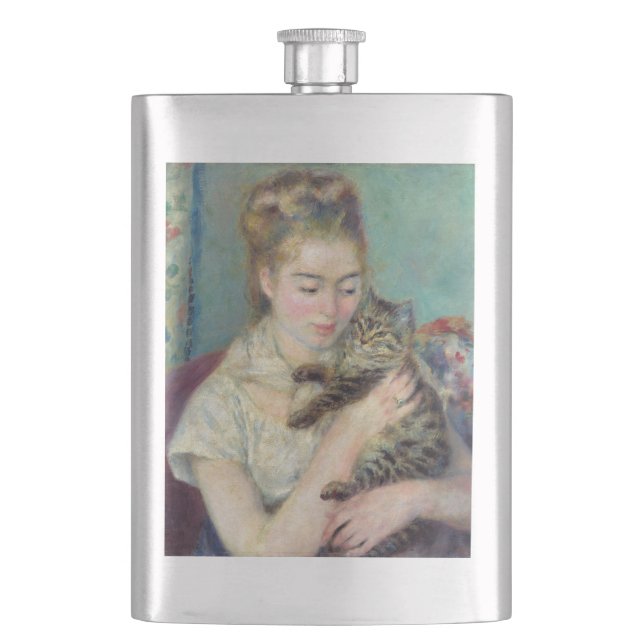 Pierre-Auguste Renoir - Woman with a Cat Hip Flask (Front)
