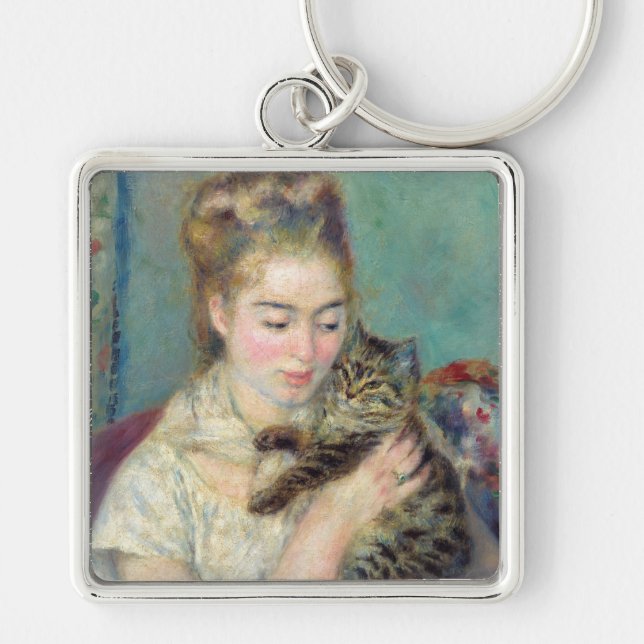 Pierre-Auguste Renoir - Woman with a Cat Key Ring (Front)
