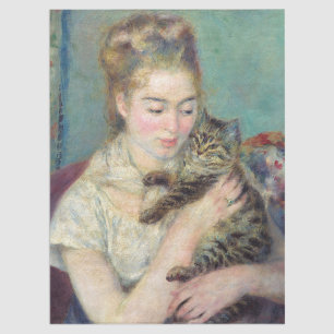 Pierre-Auguste Renoir - Woman with a Cat Tissue Paper