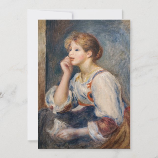 Pierre-Auguste Renoir - Woman with a Letter Thank You Card (Front)