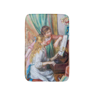 Pierre Auguste Renoir - Young Girls at the Piano Bath Mat