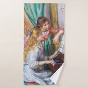 Pierre Auguste Renoir - Young Girls at the Piano Bath Towel Set