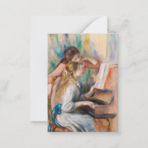 Pierre Auguste Renoir - Young Girls at the Piano Card