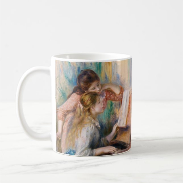 Pierre Auguste Renoir - Young Girls at the Piano Coffee Mug (Left)
