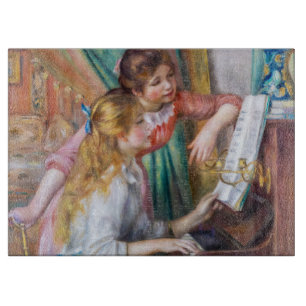 Pierre Auguste Renoir - Young Girls at the Piano Cutting Board