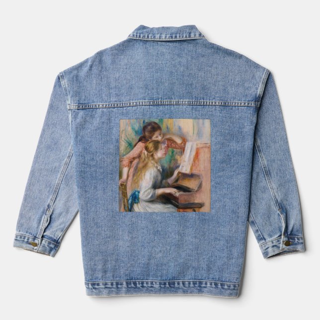 Pierre Auguste Renoir - Young Girls at the Piano Denim Jacket (Back)