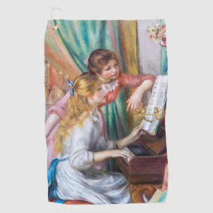 Pierre Auguste Renoir - Young Girls at the Piano Golf Towel