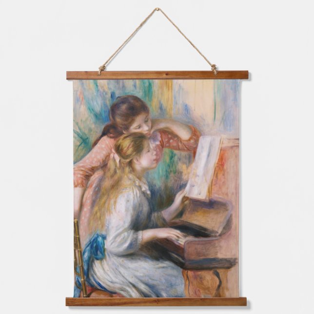 Pierre Auguste Renoir - Young Girls at the Piano Hanging Tapestry (Front)