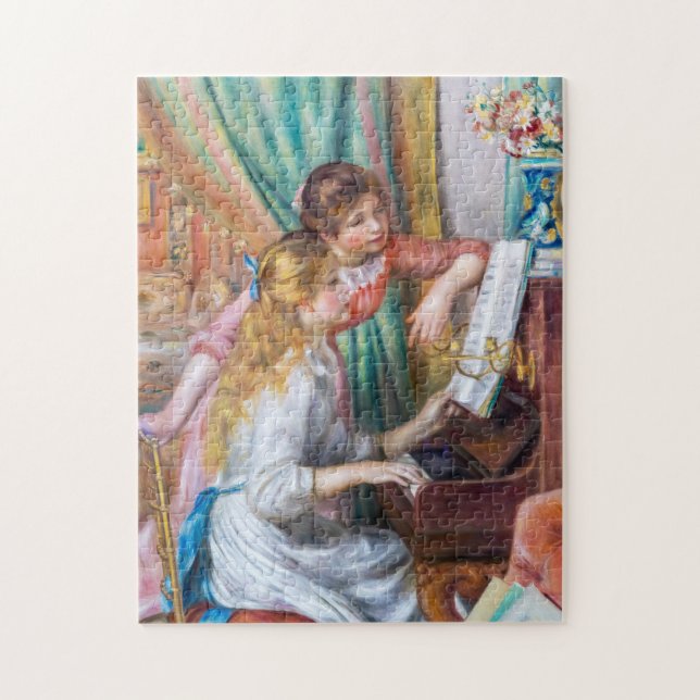 Pierre Auguste Renoir - Young Girls at the Piano Jigsaw Puzzle (Vertical)