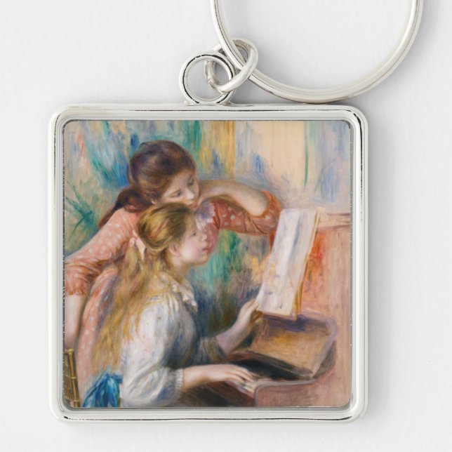 Pierre Auguste Renoir - Young Girls at the Piano Key Ring (Front)
