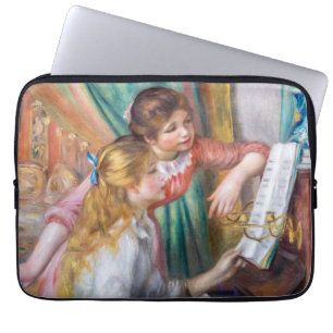 Pierre Auguste Renoir - Young Girls at the Piano Laptop Sleeve
