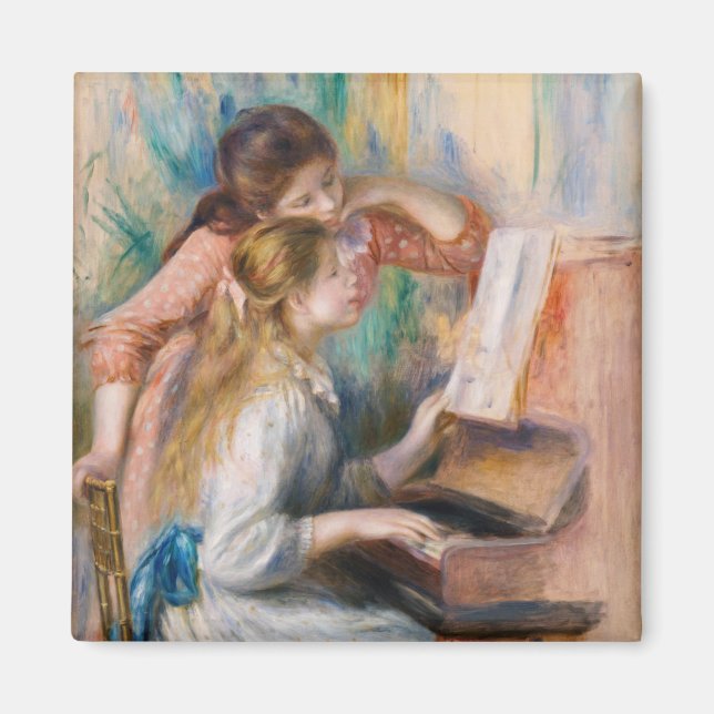 Pierre Auguste Renoir - Young Girls at the Piano Magnet (Front)