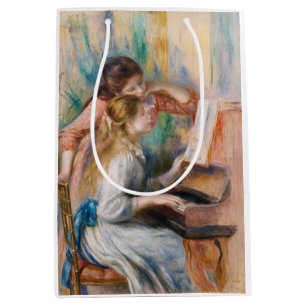 Pierre Auguste Renoir - Young Girls at the Piano Medium Gift Bag