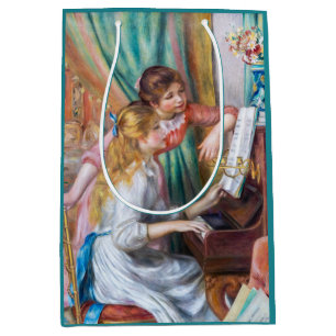 Pierre Auguste Renoir - Young Girls at the Piano Medium Gift Bag