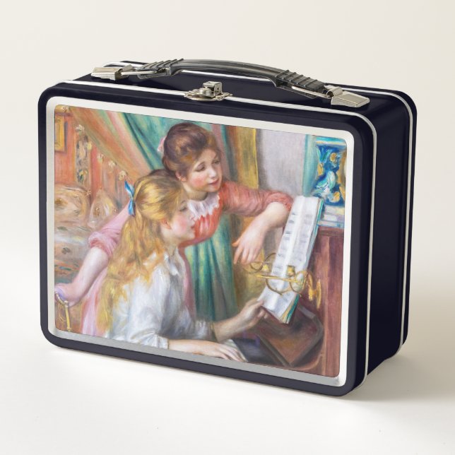 Pierre Auguste Renoir - Young Girls at the Piano Metal Lunch Box (Front)