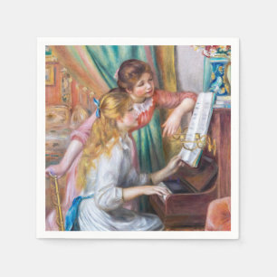 Pierre Auguste Renoir - Young Girls at the Piano Napkin