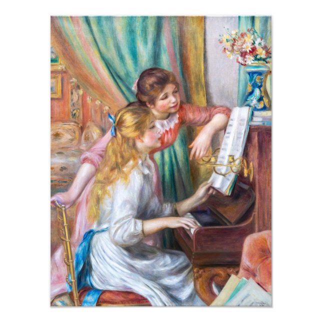 Pierre Auguste Renoir - Young Girls at the Piano Photo Print (Front)