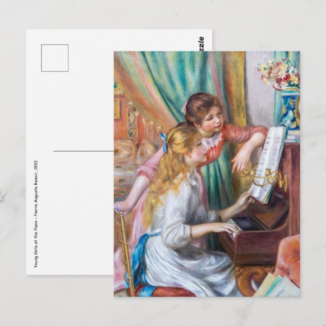 Pierre Auguste Renoir - Young Girls at the Piano Postcard (Front/Back)
