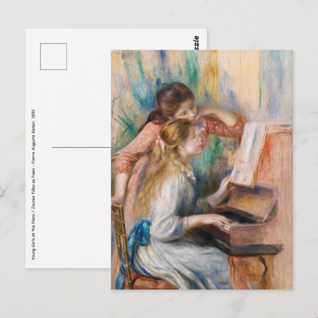 Pierre Auguste Renoir - Young Girls at the Piano Postcard (Front/Back)