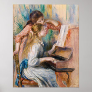 Pierre Auguste Renoir - Young Girls at the Piano Poster