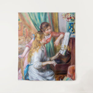 Pierre Auguste Renoir - Young Girls at the Piano Tapestry