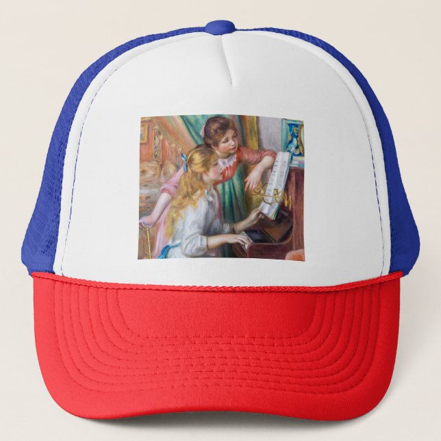 Pierre Auguste Renoir - Young Girls at the Piano Trucker Hat (Front)