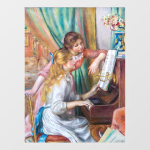 Pierre Auguste Renoir - Young Girls at the Piano Window Cling