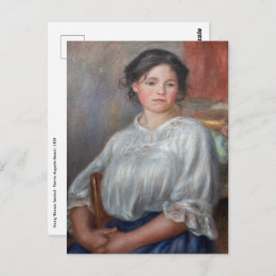 Pierre-Auguste Renoir - Young Woman Seated Postcard