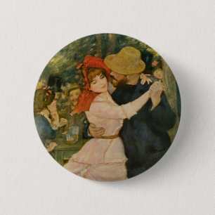 Pierre-Auguste Renoir's Dance at Bougival (1883) 6 Cm Round Badge