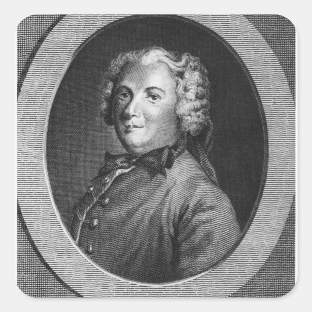 Pierre Carlet de Chamblain, known as Marivaux Square Sticker (Front)