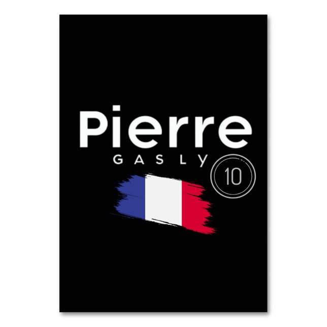 Pierre Gasly, formula 1, racing driver Table Number (Front)