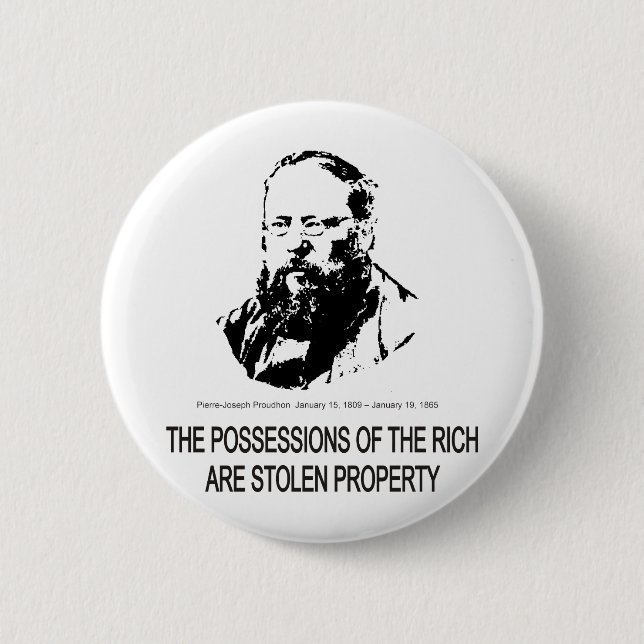 Pierre-Joseph Proudhon 6 Cm Round Badge (Front)